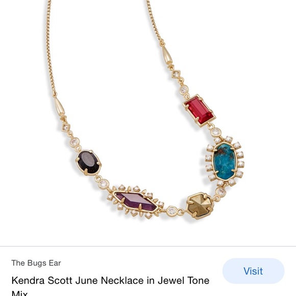 Kendra Scott multi color gold necklace. - Picture 3 of 3